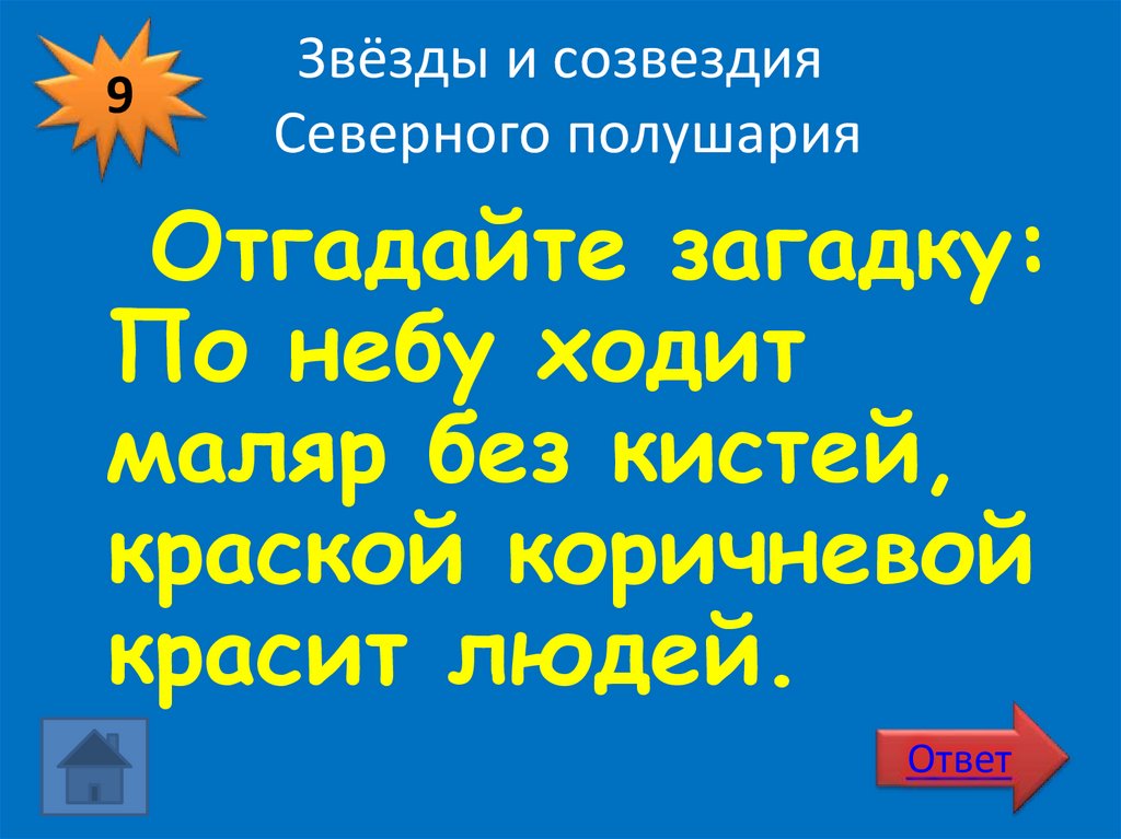 Звёзды и созвездия Северного полушария