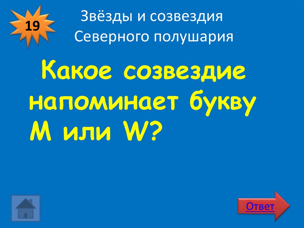 Звёзды и созвездия Северного полушария