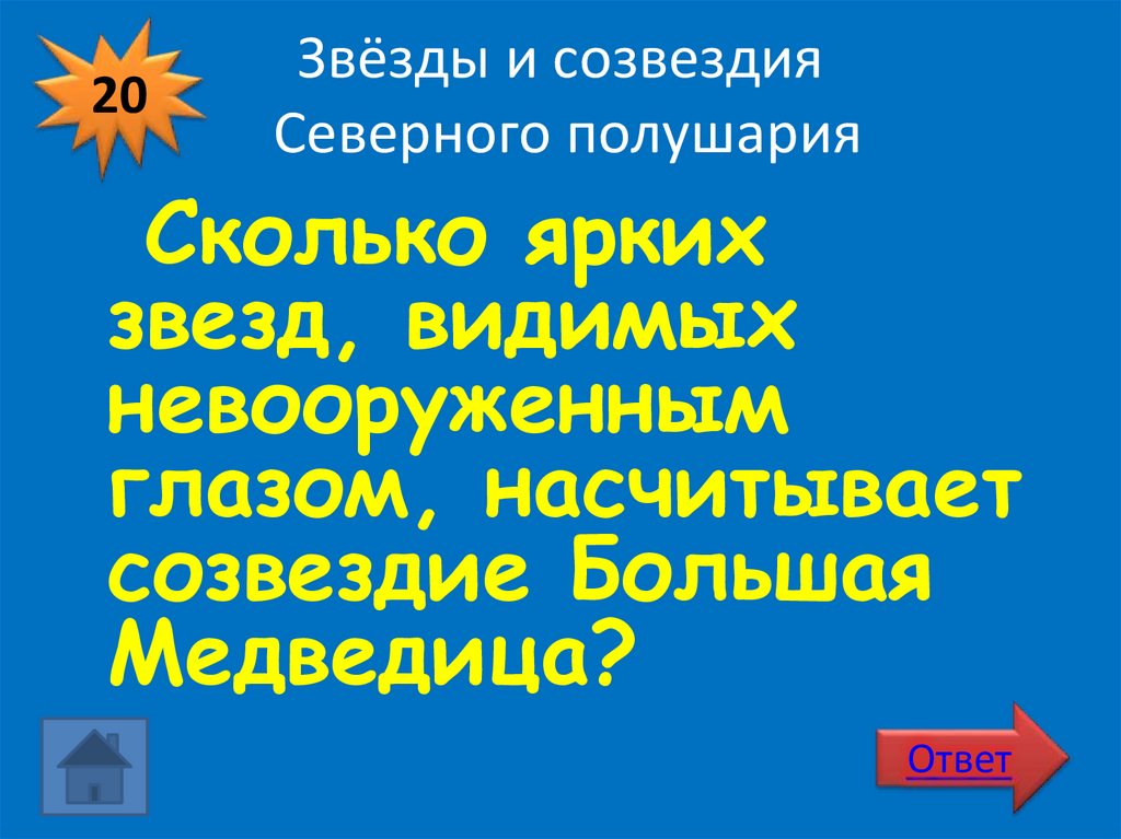 Звёзды и созвездия Северного полушария