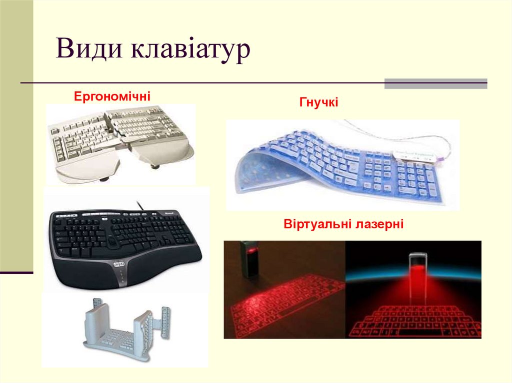 Види клавіатур