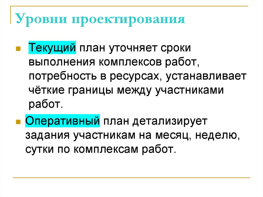 Уровни проектирования