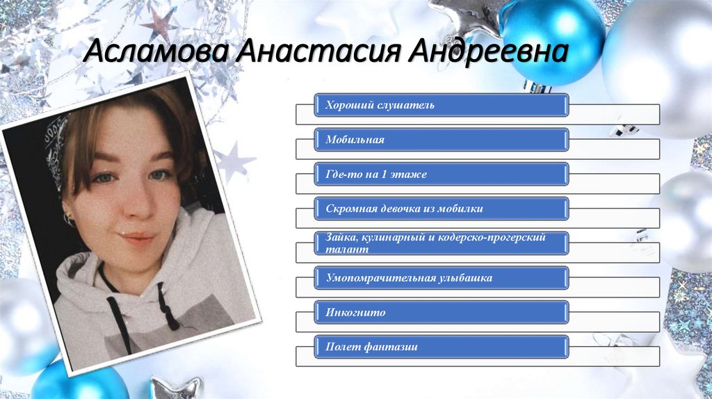 Асламова Анастасия Андреевна