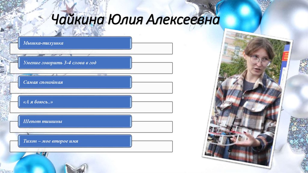 Чайкина Юлия Алексеевна