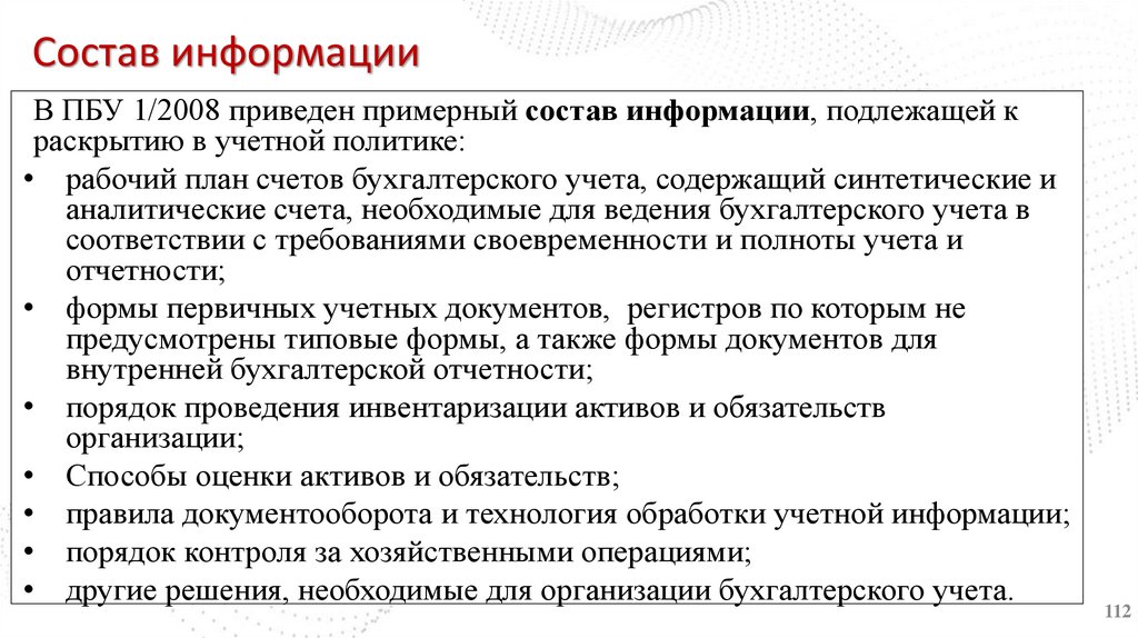 Состав информации