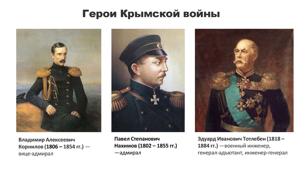 Герои Крымской войны