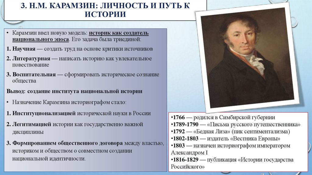 3. Н.М. Карамзин: Личность и путь к истории