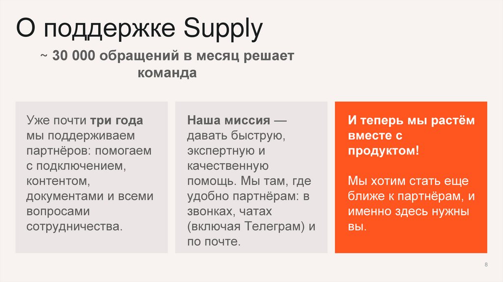 О поддержке Supply