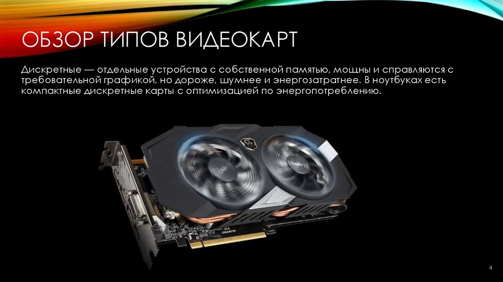 Обзор типов видеокарт