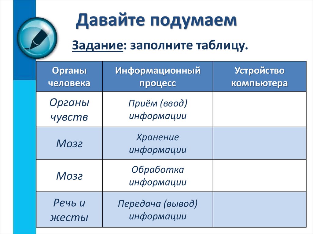 Давайте подумаем