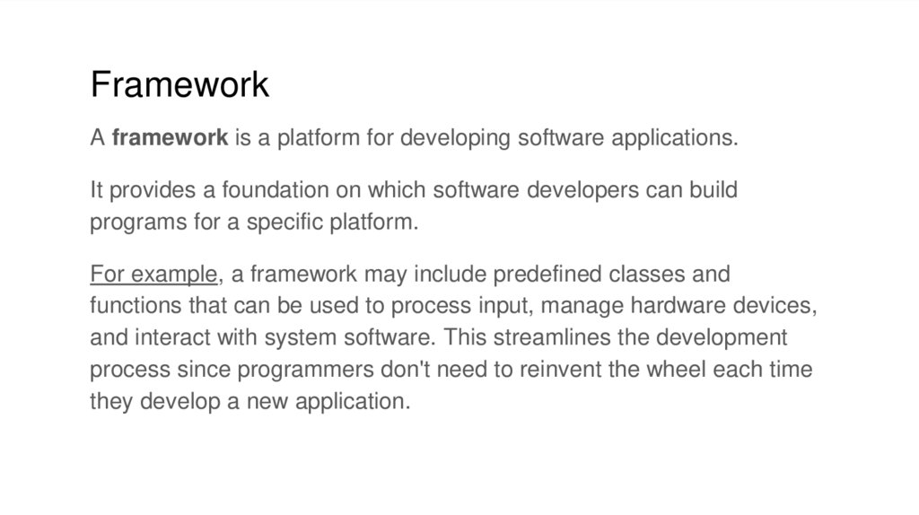 Framework