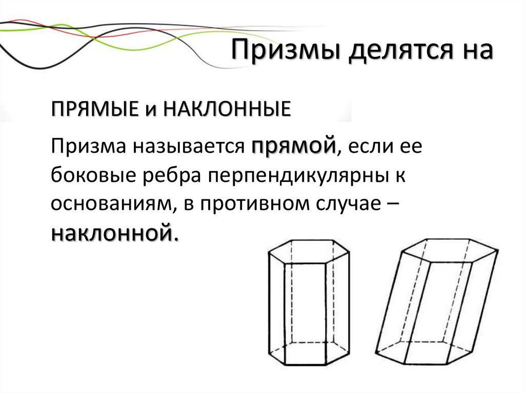 Призмы делятся на
