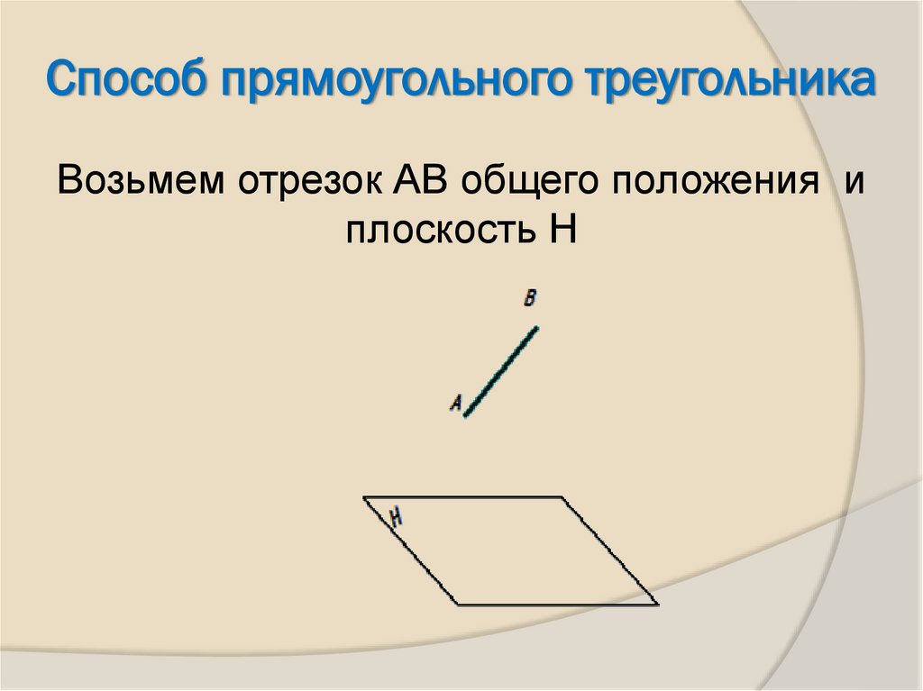 Способ прямоугольного треугольника