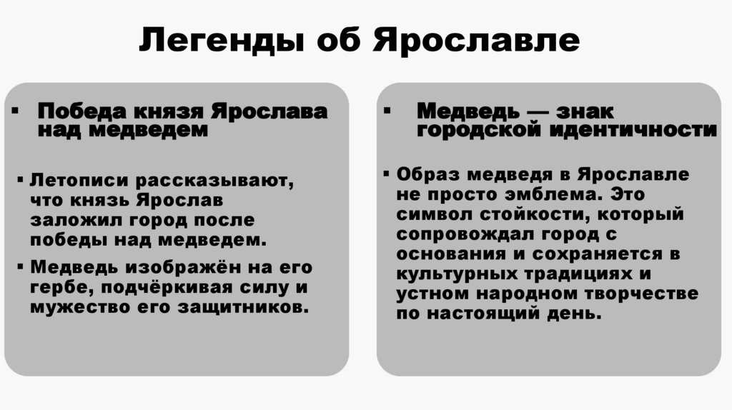 Легенды об Ярославле