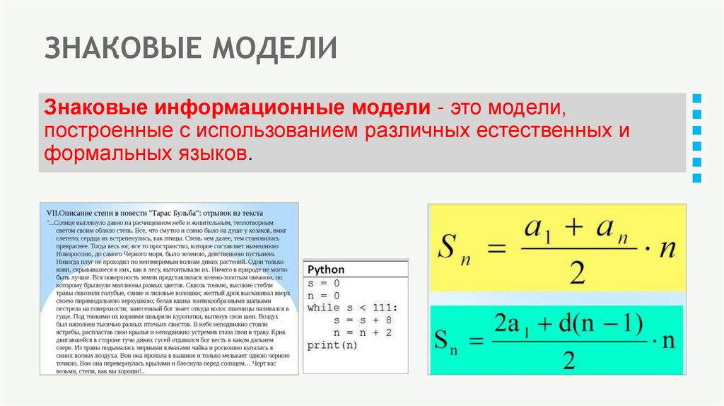 ЗНАКОВЫЕ МОДЕЛИ