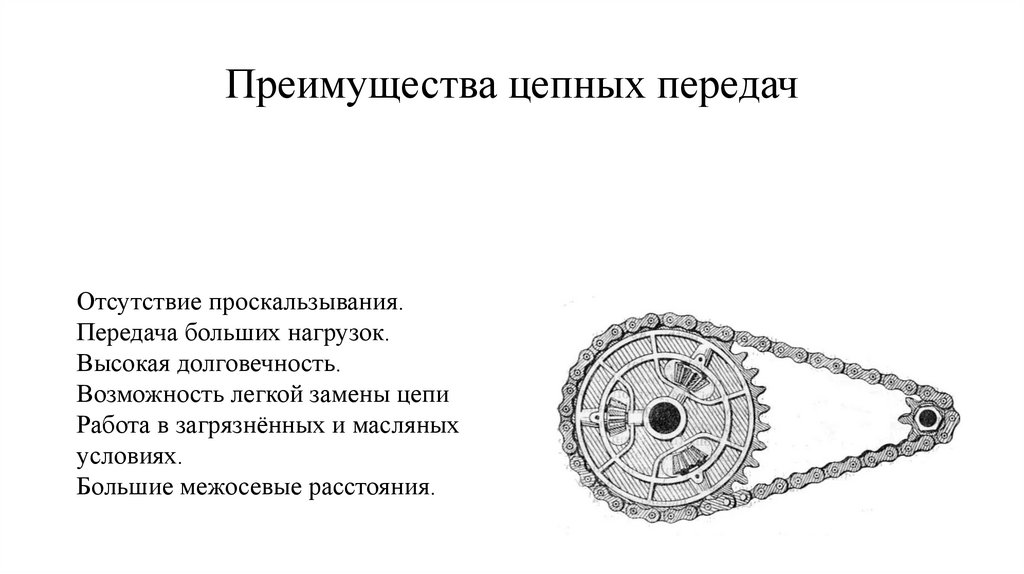 Преимущества цепных передач