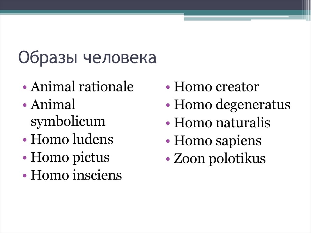 Образы человека