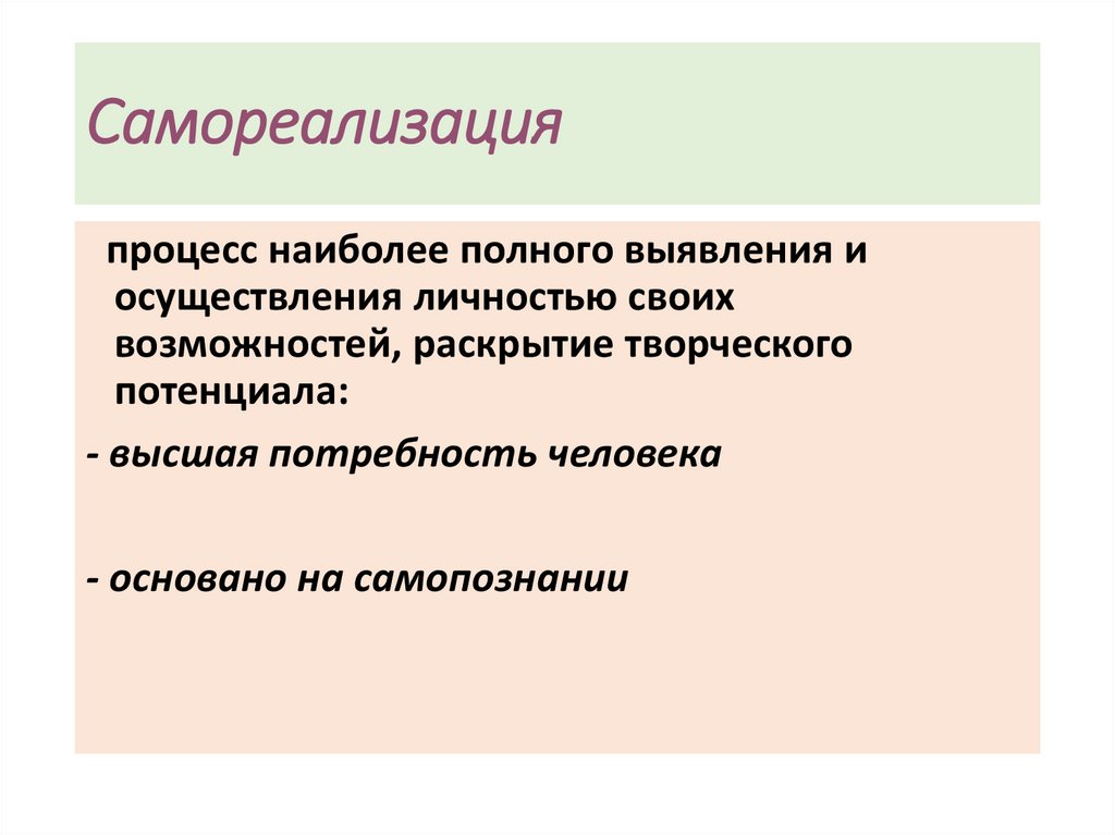 Самореализация