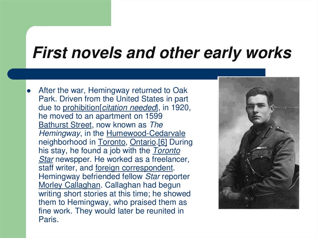 First novels and other early works