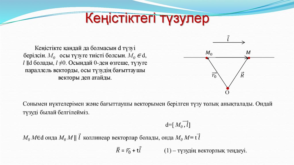 Кеңістіктегі түзулер