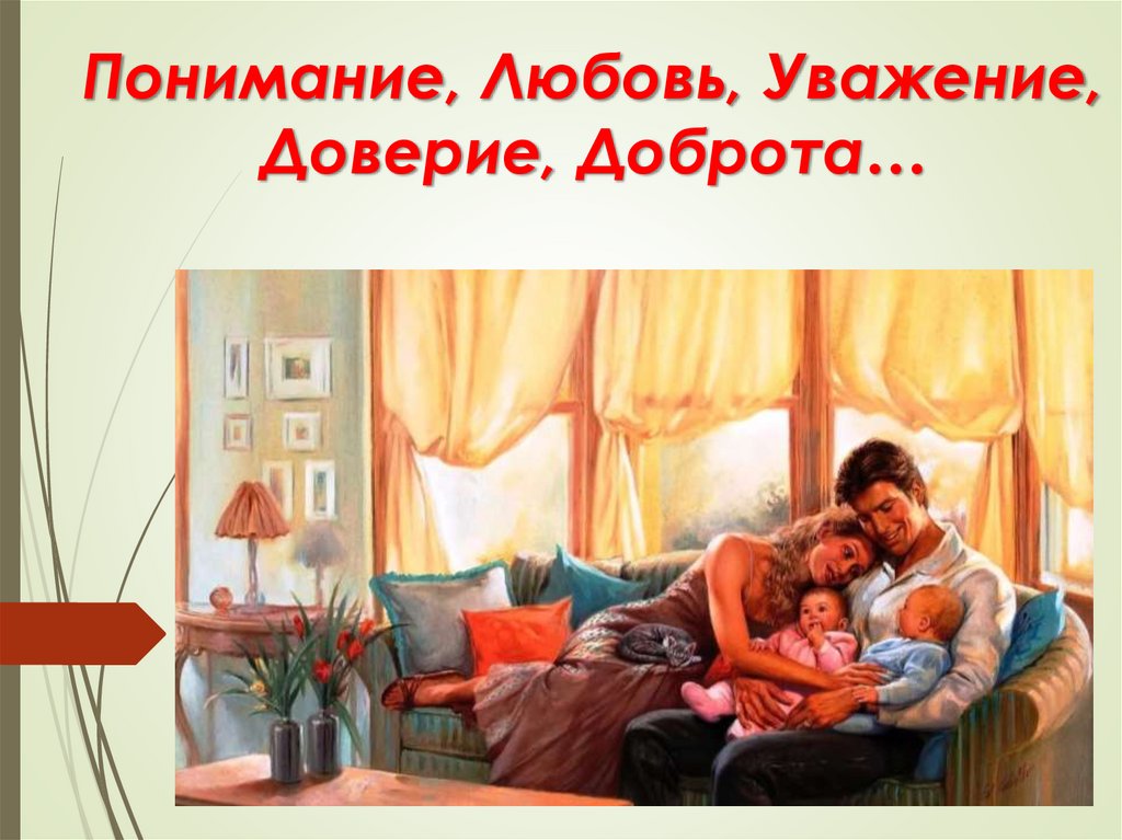 Понимание, Любовь, Уважение, Доверие, Доброта…