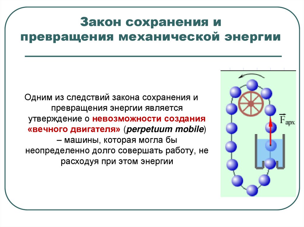 Закон сохранения и превращения механической энергии