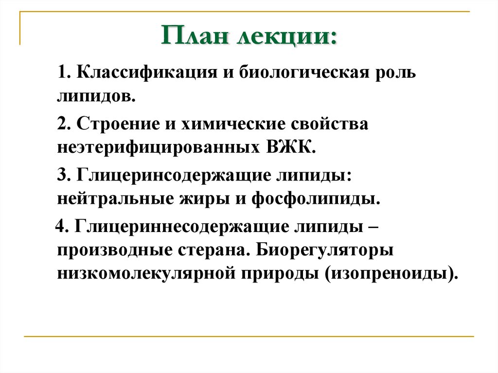 План лекции: