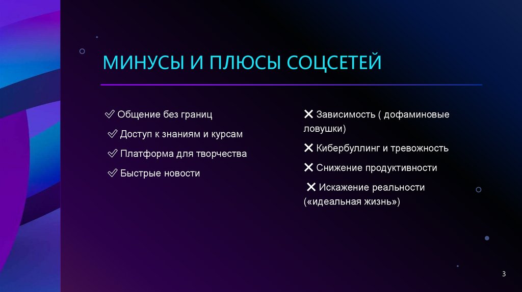 Минусы и плюсы соцсетей
