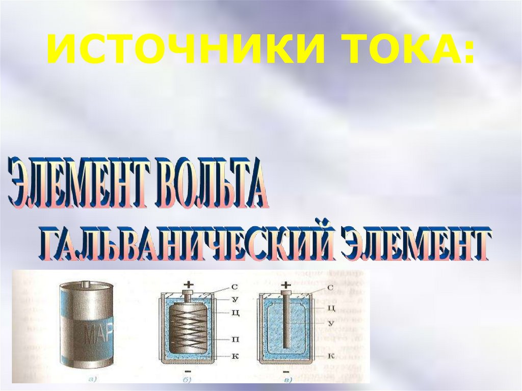 ИСТОЧНИКИ ТОКА: