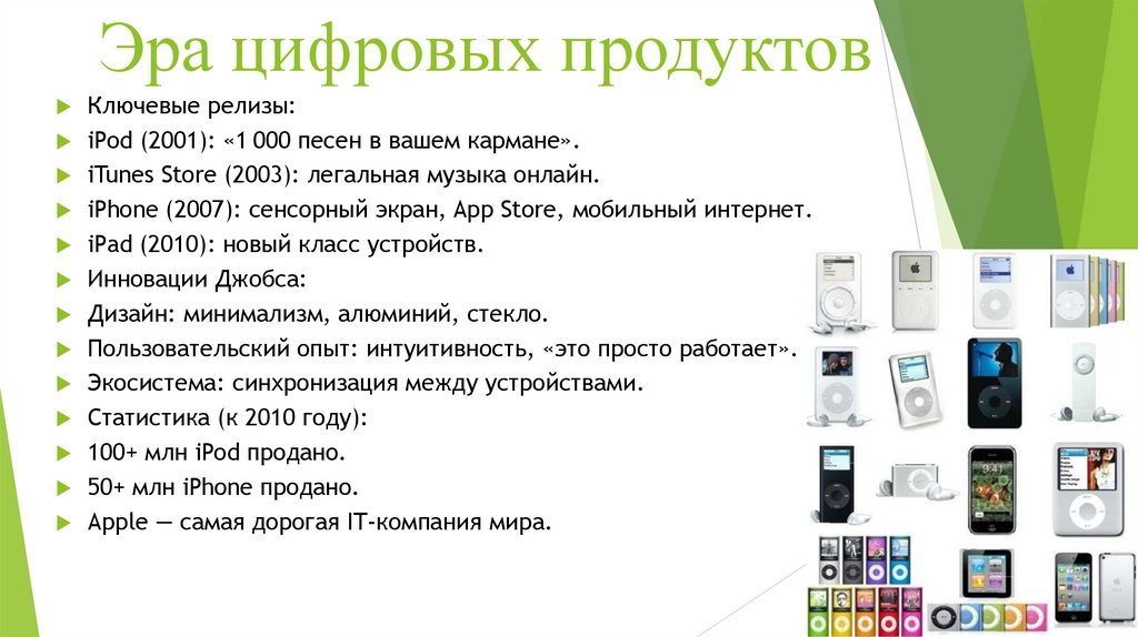  Эра цифровых продуктов