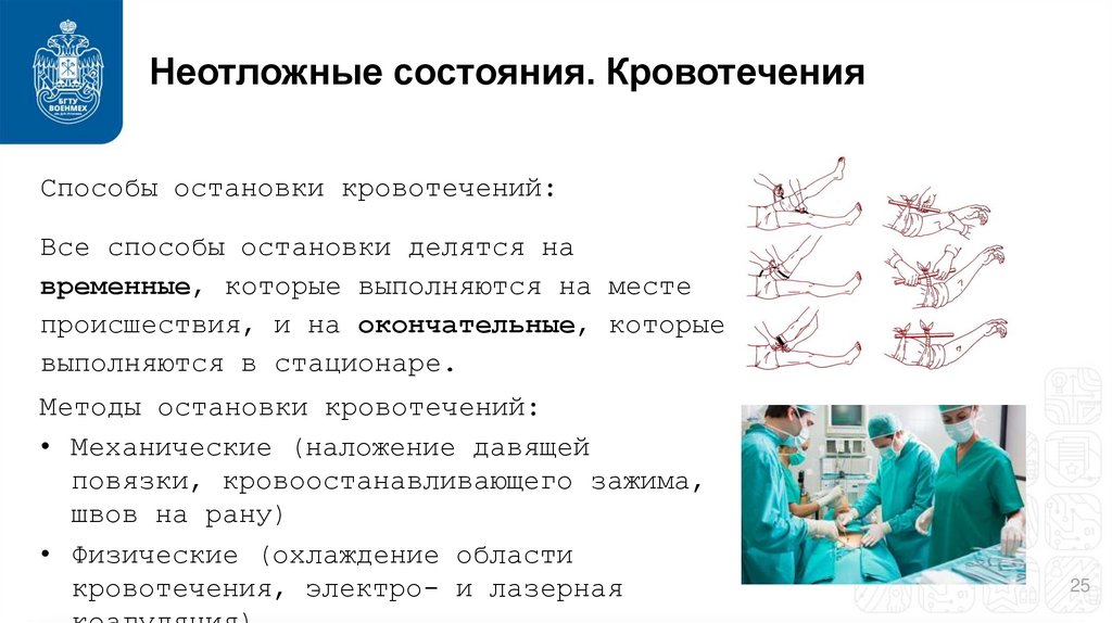 Неотложные состояния. Кровотечения