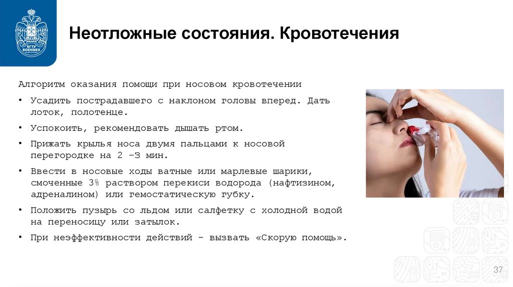 Неотложные состояния. Кровотечения