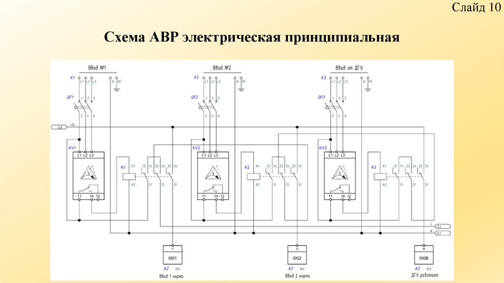 Схема АВР электрическая принципиальная