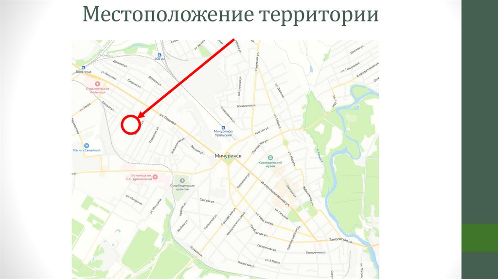 Местоположение территории