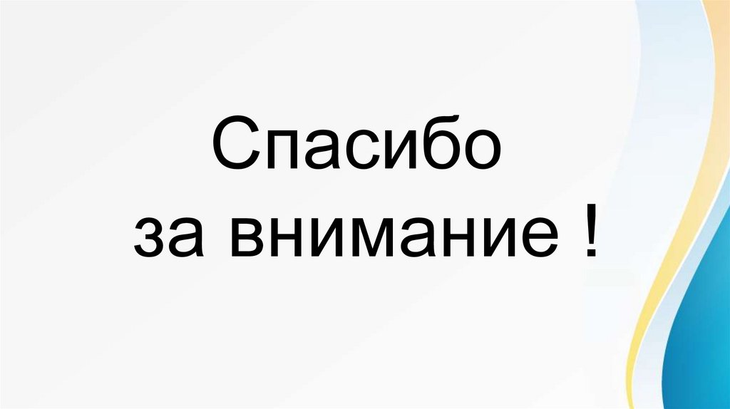 Спасибо за внимание !