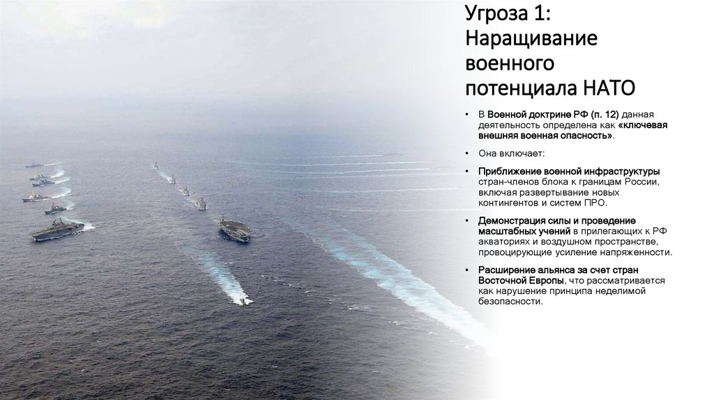 Угроза 1: Наращивание военного потенциала НАТО