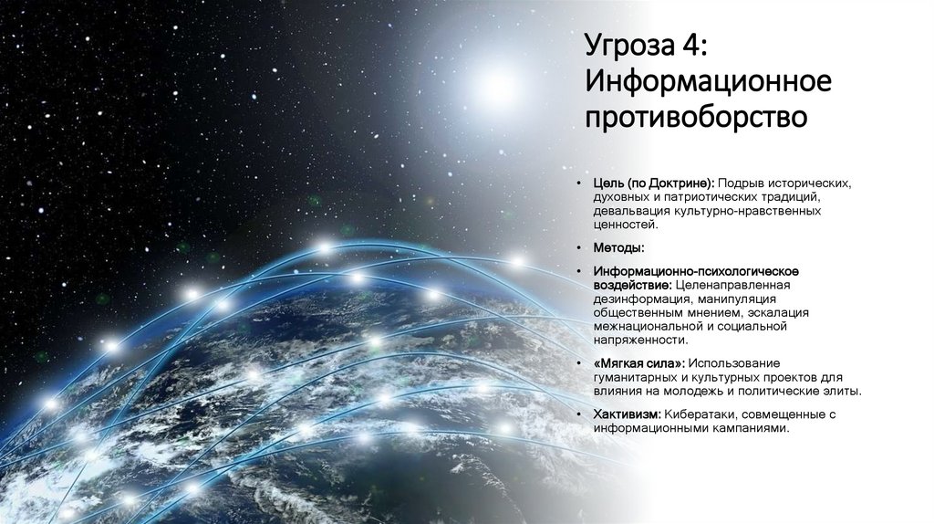 Угроза 4: Информационное противоборство