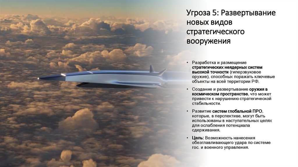 Угроза 5: Развертывание новых видов стратегического вооружения
