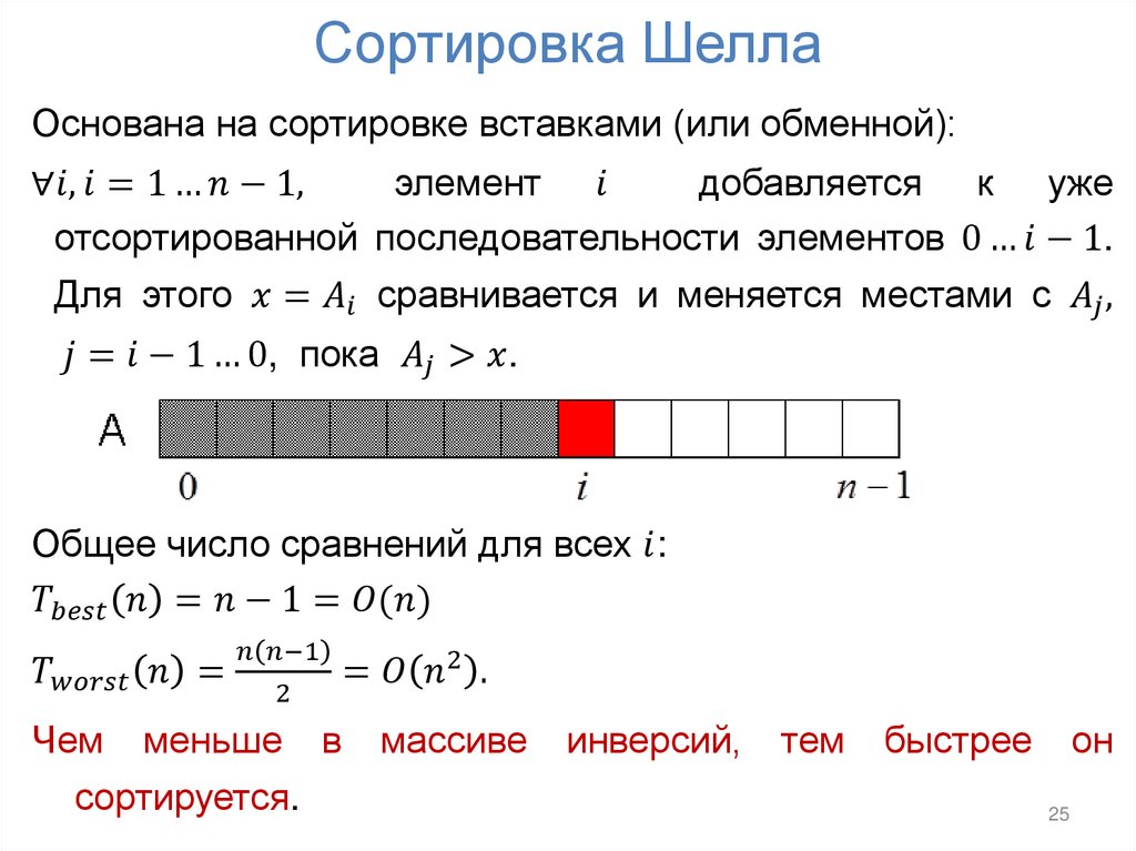 Сортировка Шелла