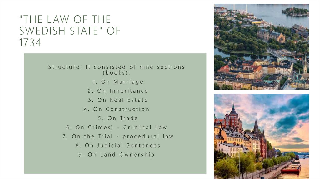 "The Law of the Swedish State" of 1734