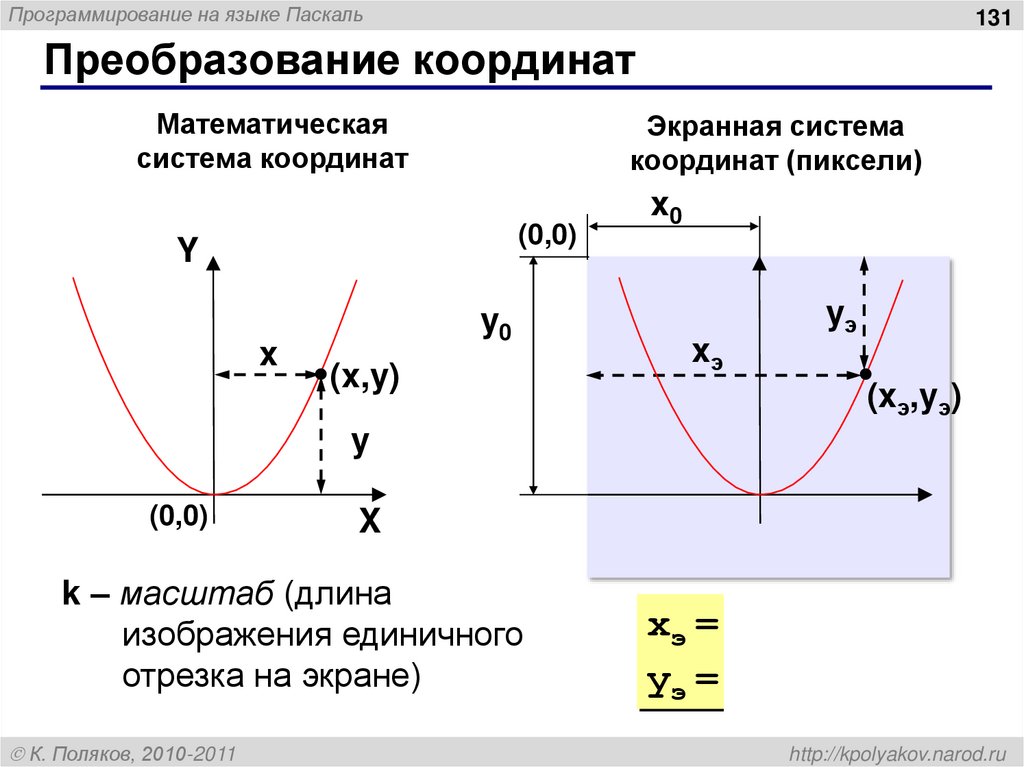 Преобразование координат