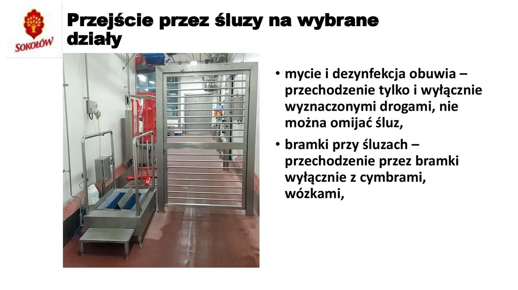 Przejście przez śluzy na wybrane działy