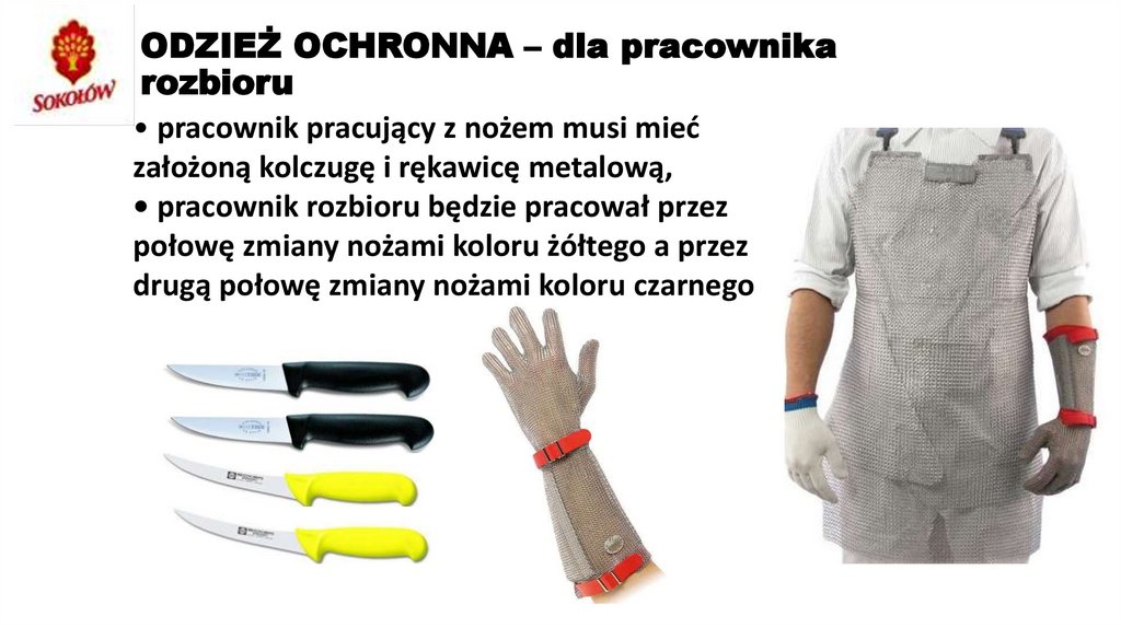 ODZIEŻ OCHRONNA – dla pracownika rozbioru