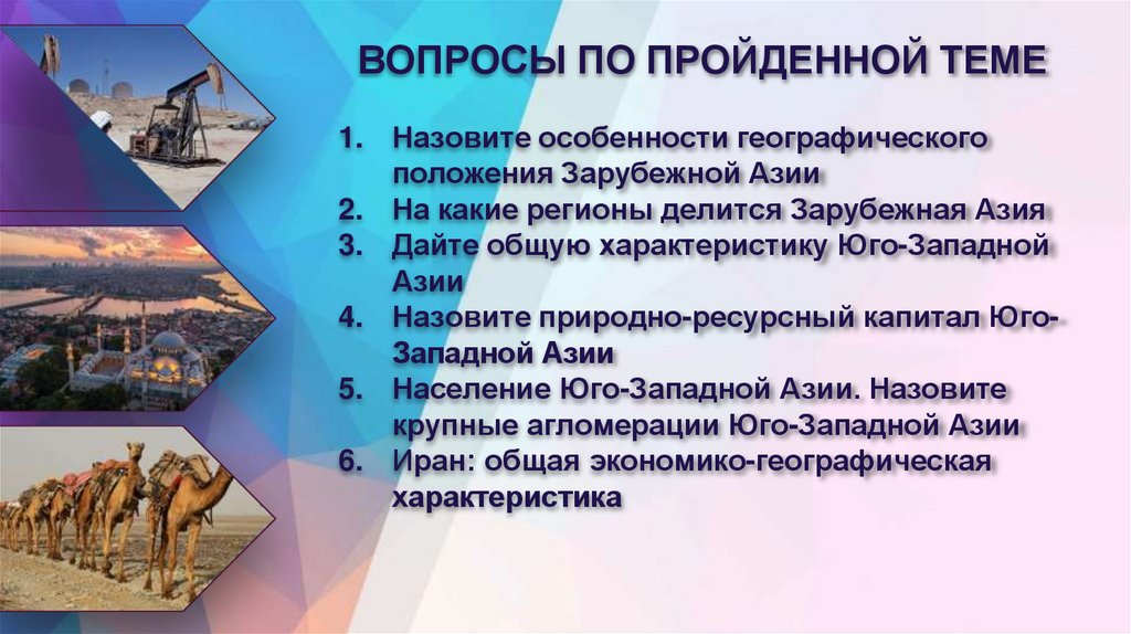 ВОПРОСЫ ПО ПРОЙДЕННОЙ ТЕМЕ