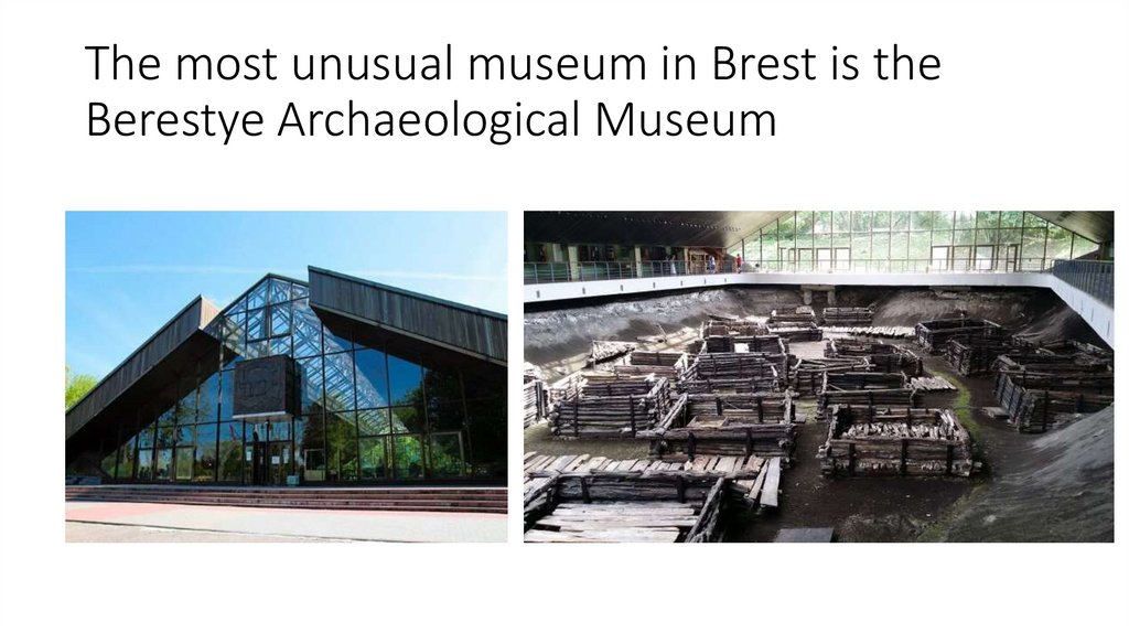 The most unusual museum in Brest is the Berestye Archaeological Museum
