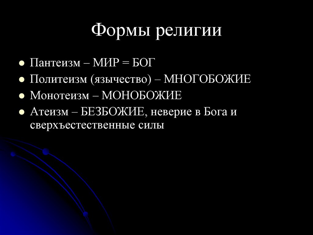 Формы религии