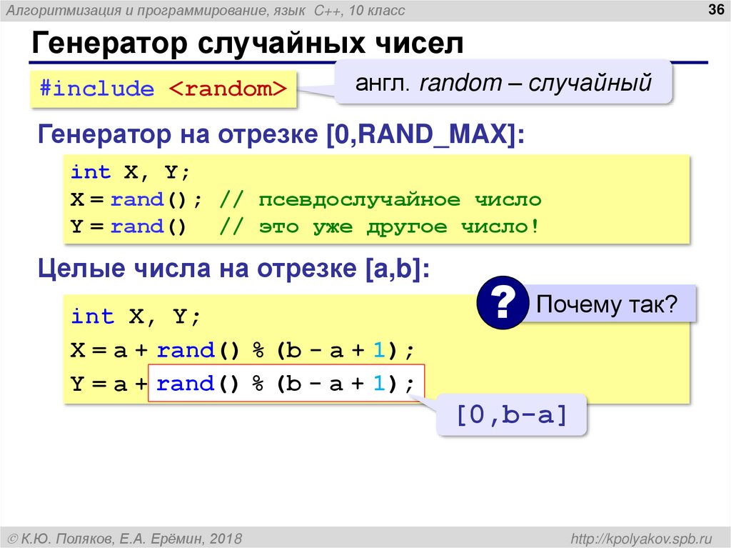 Генератор случайных чисел