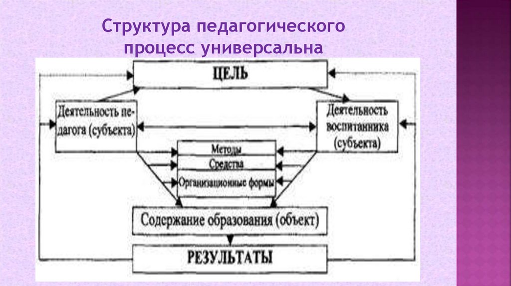 Структура педагогического процесс универсальна