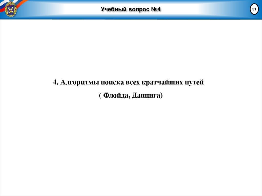 Учебный вопрос №4