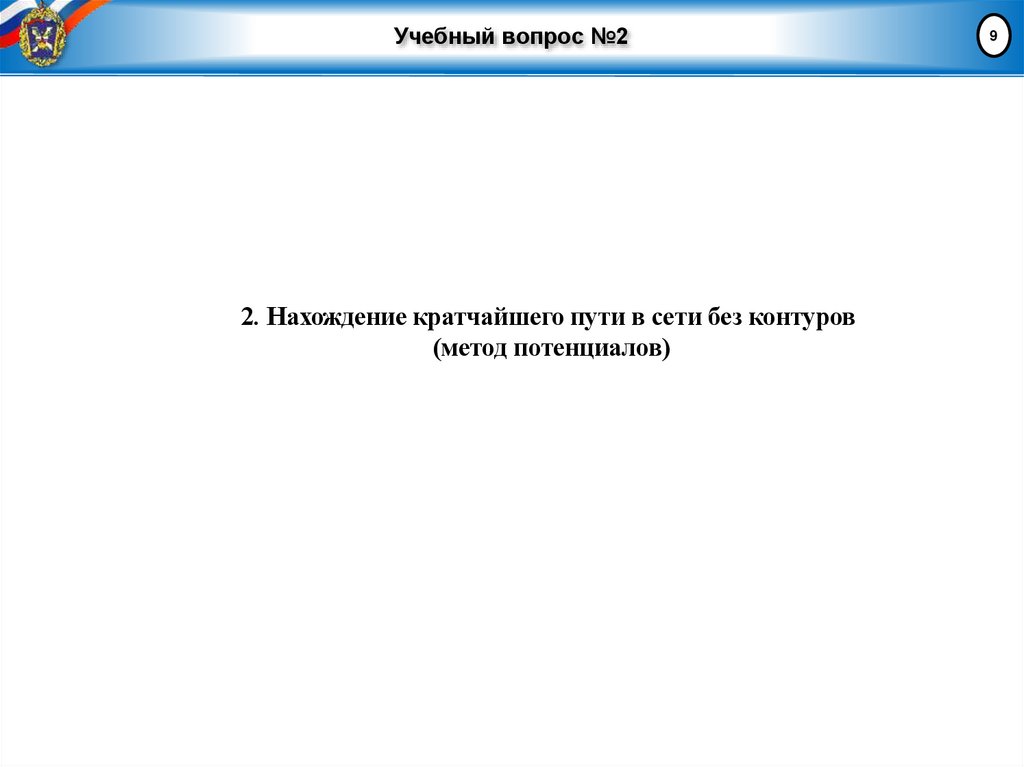 Учебный вопрос №2