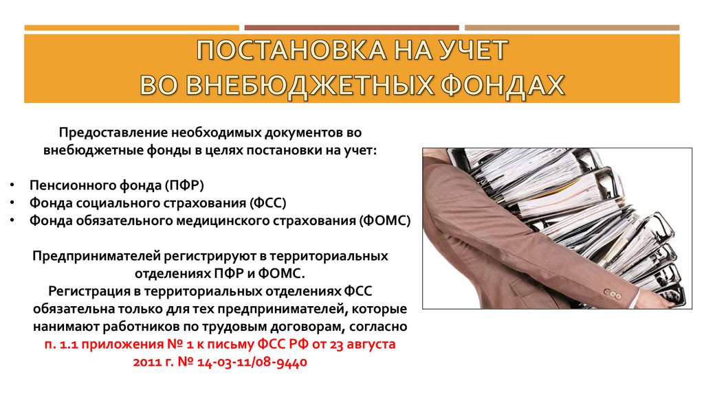 Постановка на учет во внебюджетных фондах